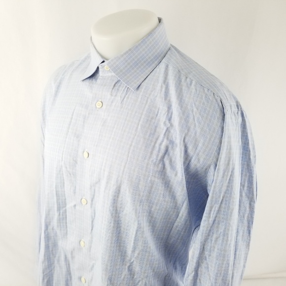 David Donahue Other - David Donahue Button Front Shirt 17.5 34/35 Blue